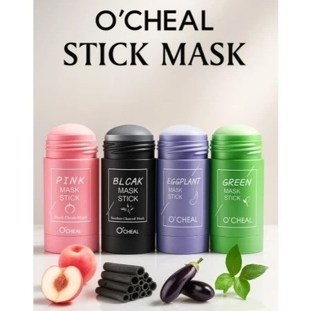 Stick Mask Ocheal Masker Wajah Stik Pengecil Pori Green Mask Black Charcoal Anti Jerawat