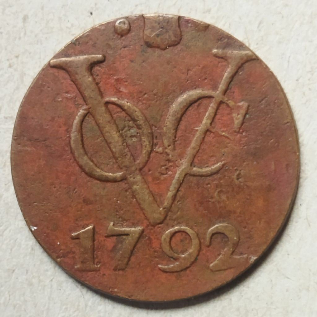Koin VOC 1 duit tahun 1792