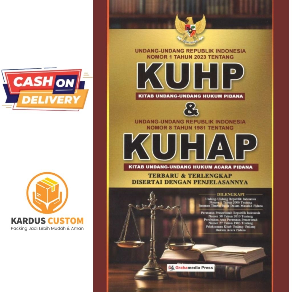 BUKU-KUHP DAN KUHAP GRAHAMEDIA,TERBARU&TER LENGKAP DISERTAI DENGAN PENJELASANNYA