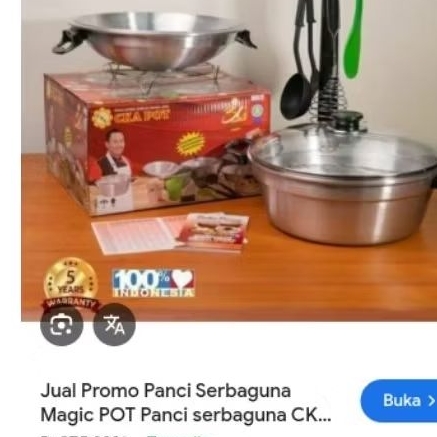 cka pot panci serbaguna Baru isi 2 free tutup kaca tanpa kardus real pict bahan tebal cod