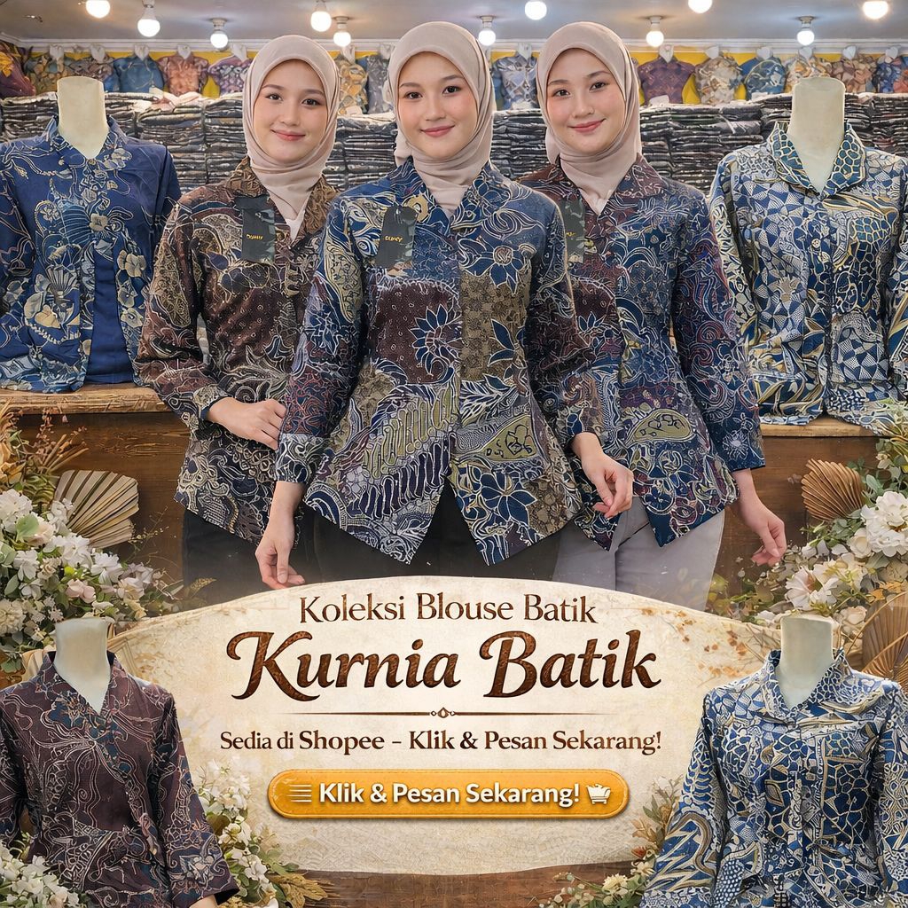 Kurnia Batik | batik atasan blouse wanita terbaru atasan batik kuliahan batik atasan anak muda