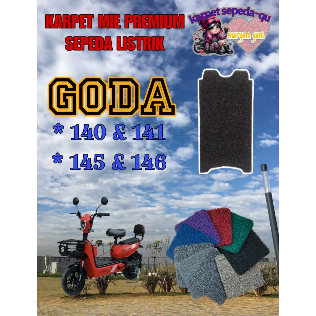KARPET mie premium sepeda listrik GODA 140 & 141 / 145 & 146
