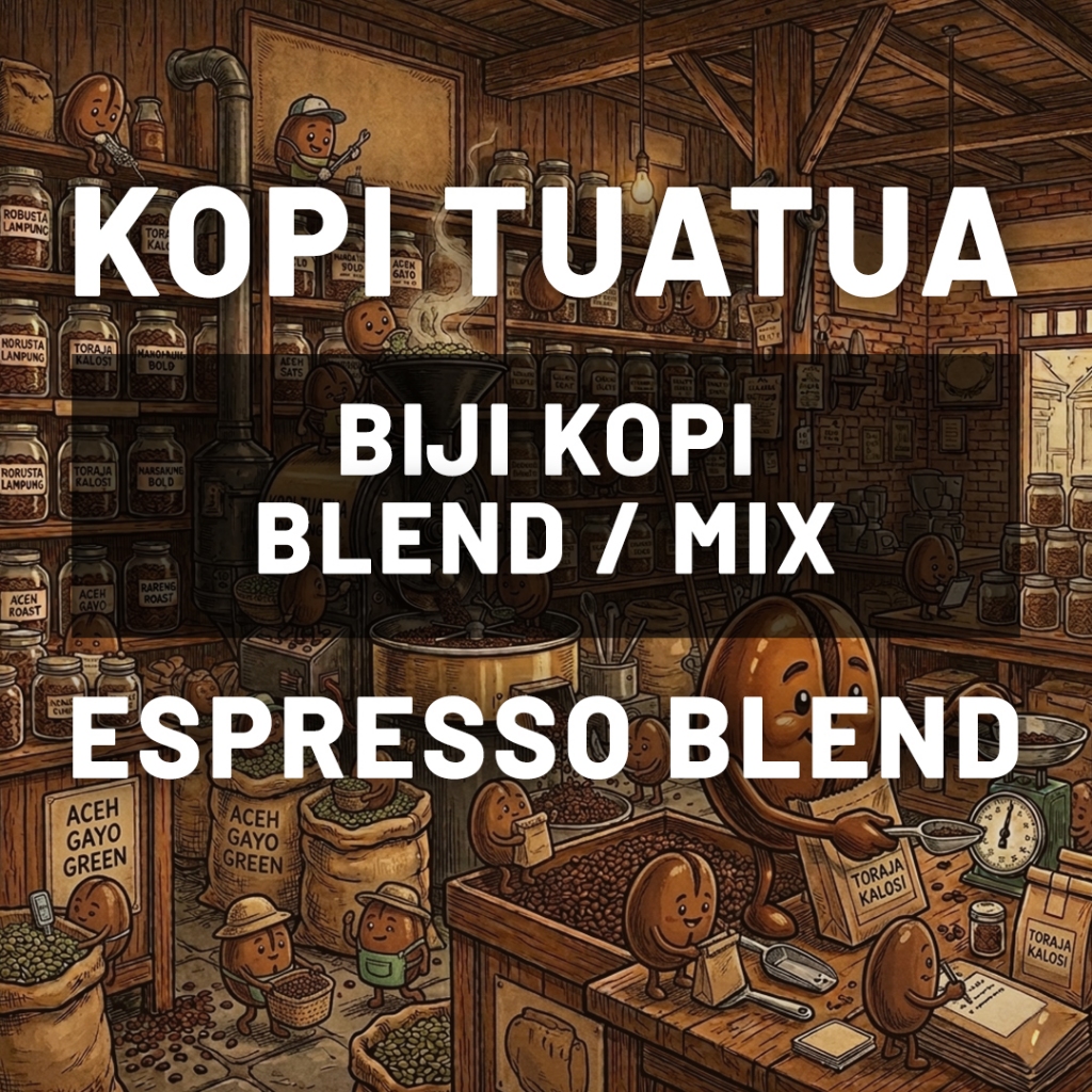 ESPRESSO BLEND -  BIJI KOPI 1 kilo - BIJI KOPI TUATUA