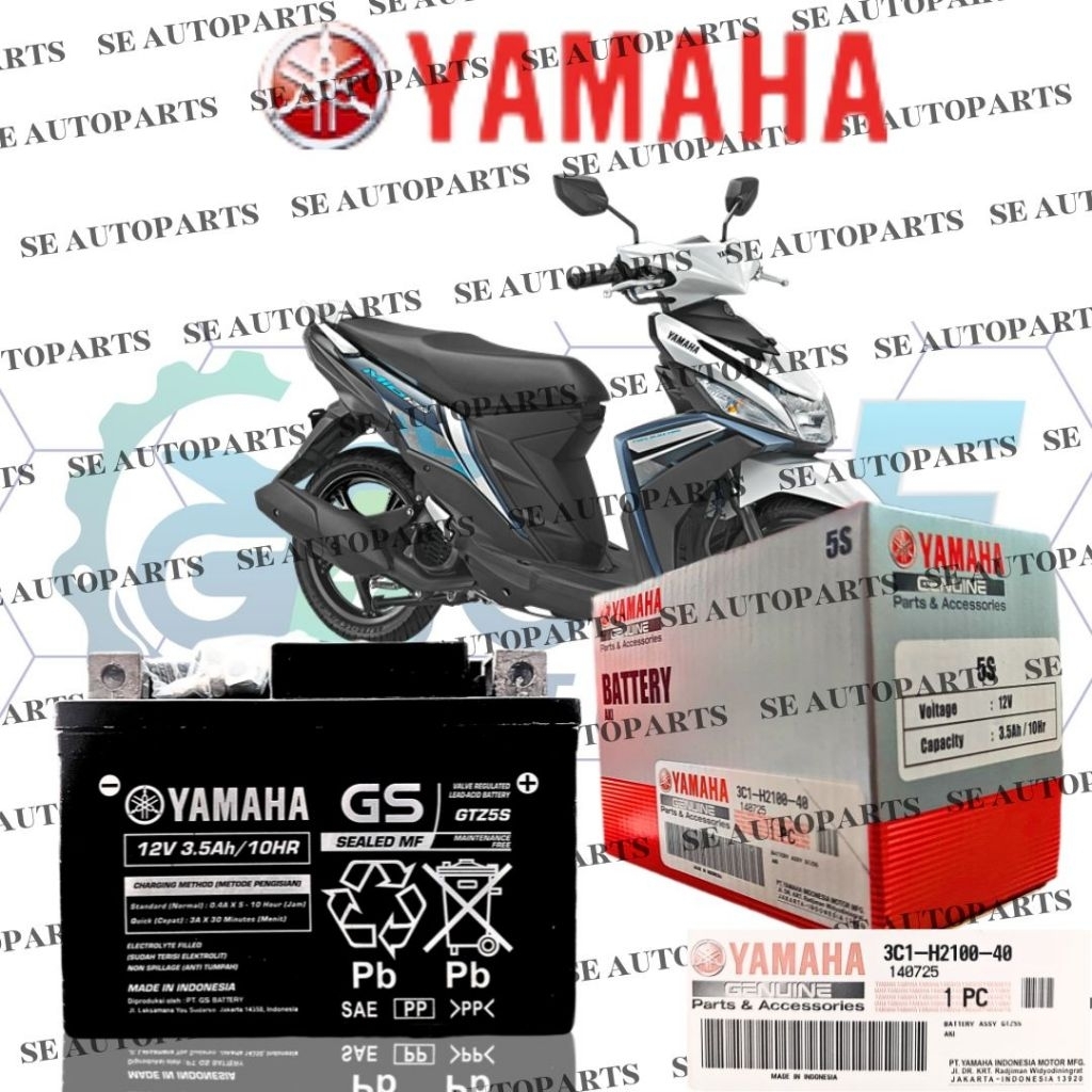 Aki Motor Full Kering Yamaha GS GTZ5S Mio M3, Mio Soul GT Original
