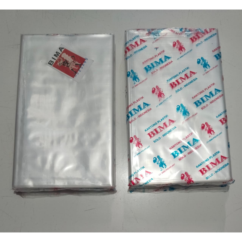 Plastik PP bening 23x40-250GRAM tebal 05 plastik keripik tebal / plastik kaku bening tebal / plastik
