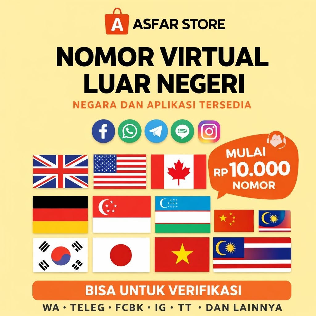 Nomor Virtual Luar Negeri | OTP Luar Negeri