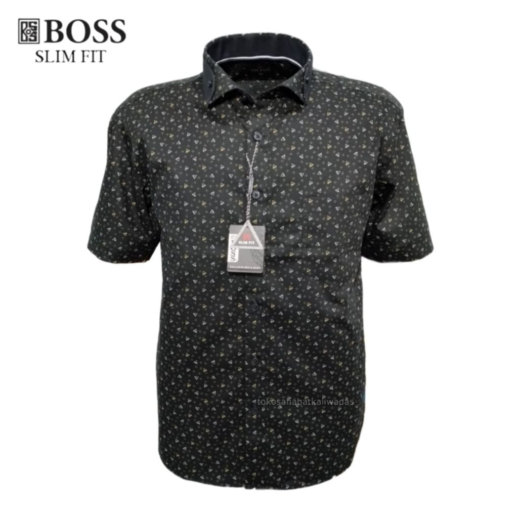 KEMEJA TANGAN PENDEK SLIMFIT BOSS 1254