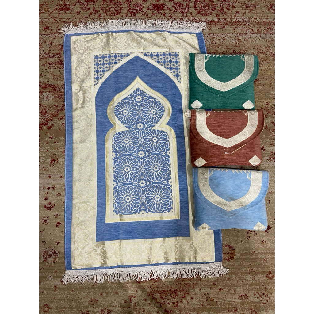 Sajadah Motif Turki + Tas Pouch Premium | Sajadah Tas Premium Motif turki