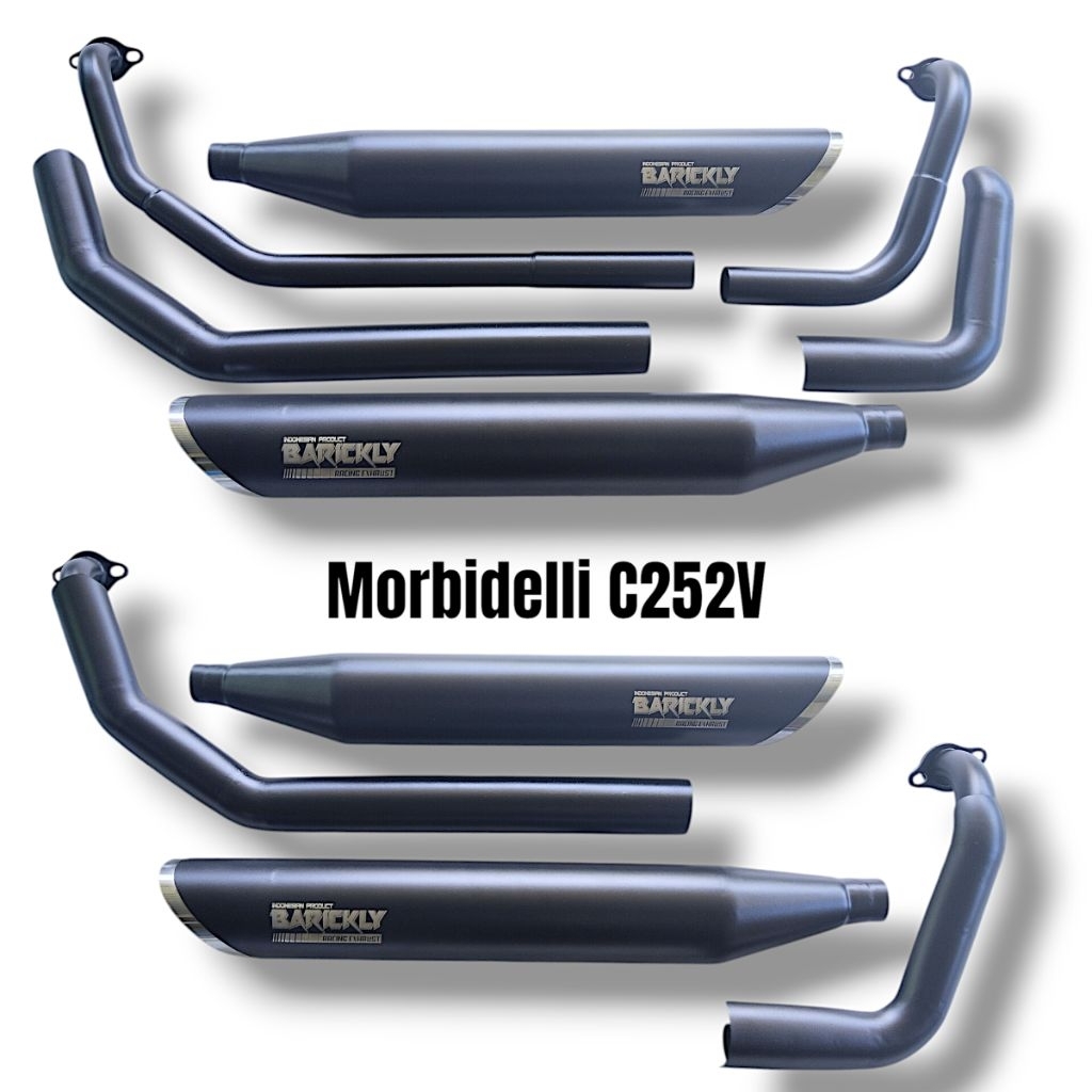 Knalpot Custom Morbidelli C252V 252 Kanan Kiri Original Barickly Racing Exhaust Fullsystem PNP Morbi