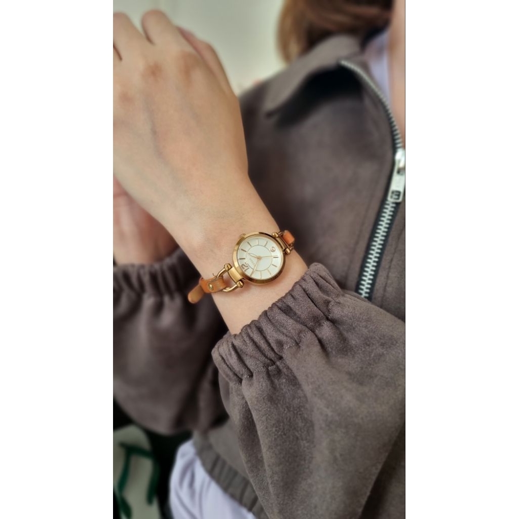 Jam tangan Fossil Georgia Mini Rose Gold second mulus
