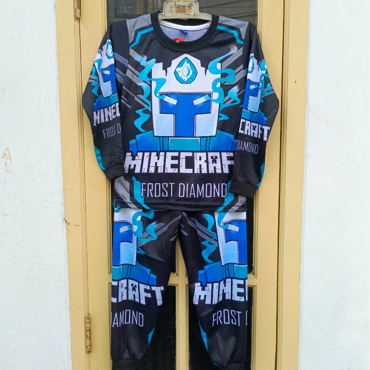 Frost diamond  setelan baju tidur piyama anak frost diamond full printing