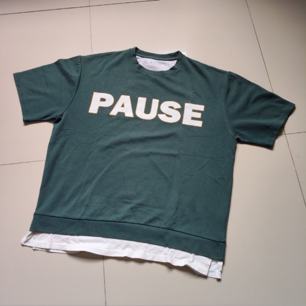 T SHIRT OVERSIZE PAUSE - new chapter attention