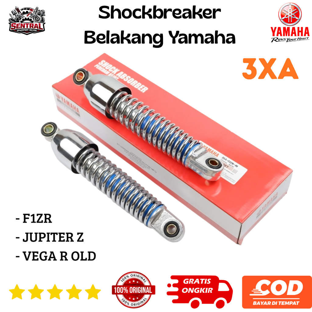 Shockbreaker Belakang Yamaha F1ZR Original 3XA | Shock Belakang Jupiter Z Lama & Vega R Old Ori | So