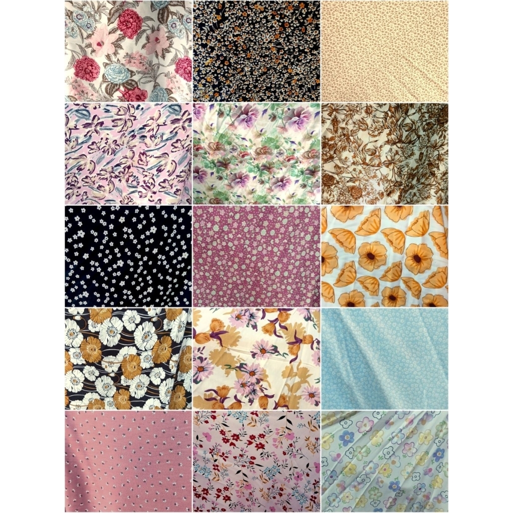 1/2 meter Kain Rayon | Katun Rayon | Bahan Rayon | Kain Meteran | Katun Rayon Motif | Bahan Import