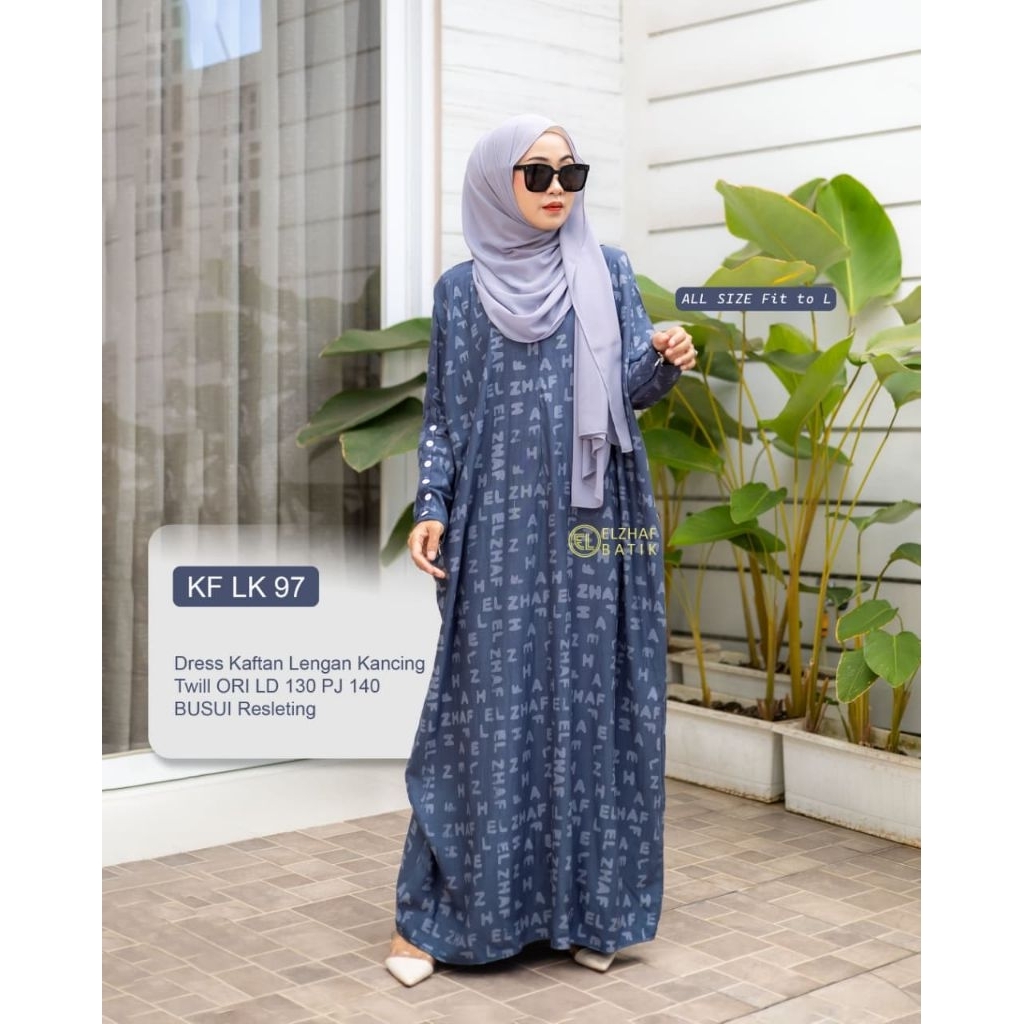 (READY COD) KAFTAN ELzhaf batik ori pekalongan ll home dres ll kaftan ll dress jumbo