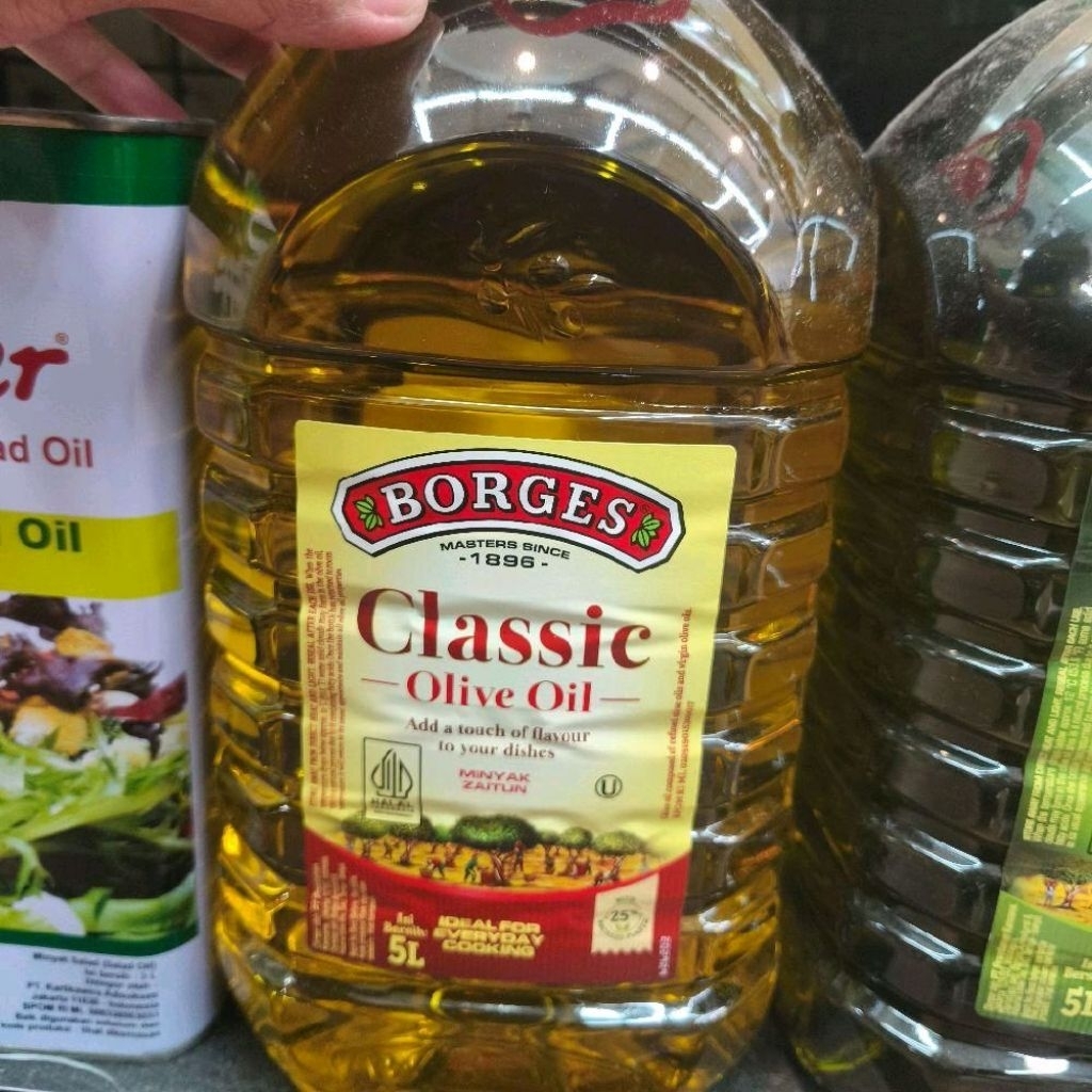Borges minyak zaitun classic olive oil minyak Borges zaitun asli 5 ltr