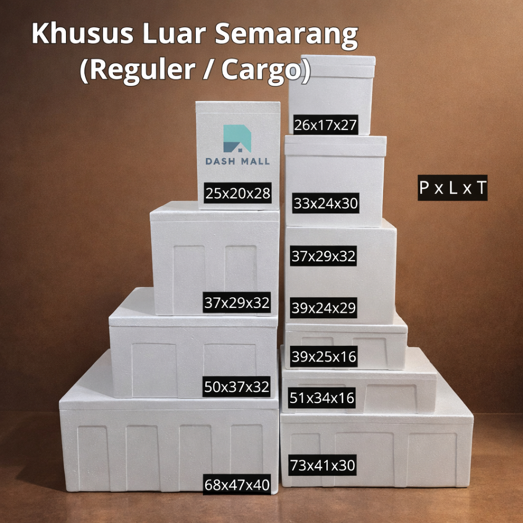 [Khusus Luar Semarang] Sterofoam Box POLOS / Box Styrofoam Tebal Putih Baru / Gabus Box Polos / Wada