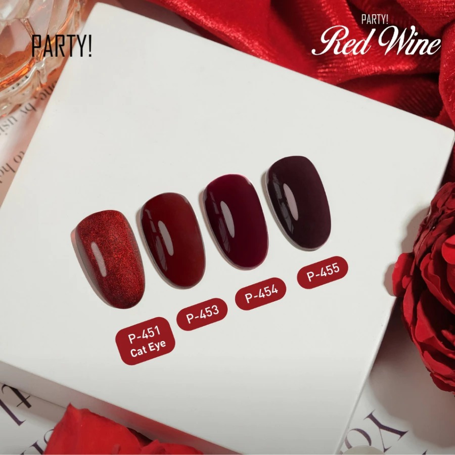 PARTY! SERIES RED WINE KODE 451-458 HALAL GEL MADE IN KOREA