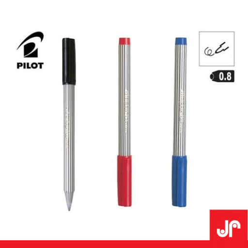 PILOT BALLINER BL-5M SATUAN / PULPEN PILOT 0.8MM / PILOT BALLINER HITAM BIRU MERAH / PULPEN TANDA TA