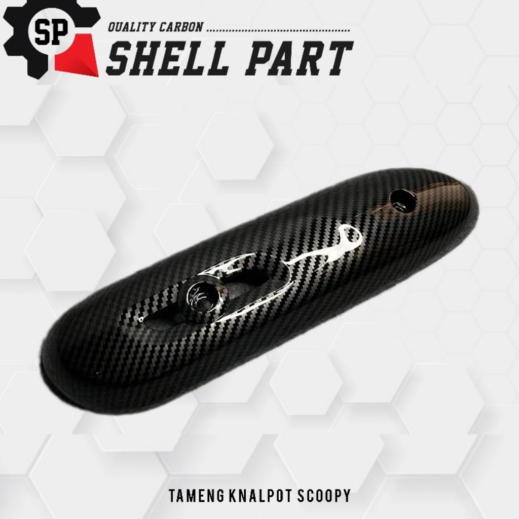 Tameng Knalpot Carbon Scoopy 2017-2020 Carbon Glossy