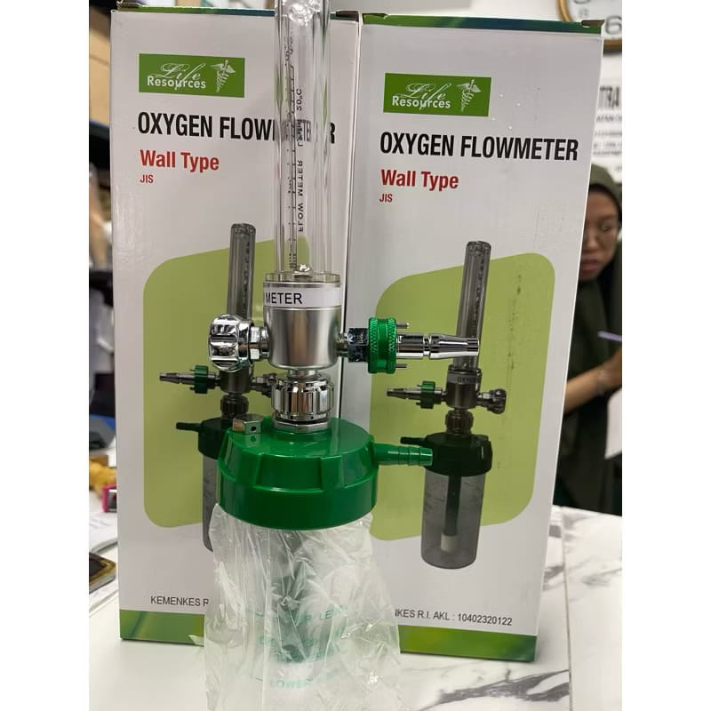 JIS Life Resources Oksigen Regulator Dinding Rumah Sakit Flowmeter Oksigen Central