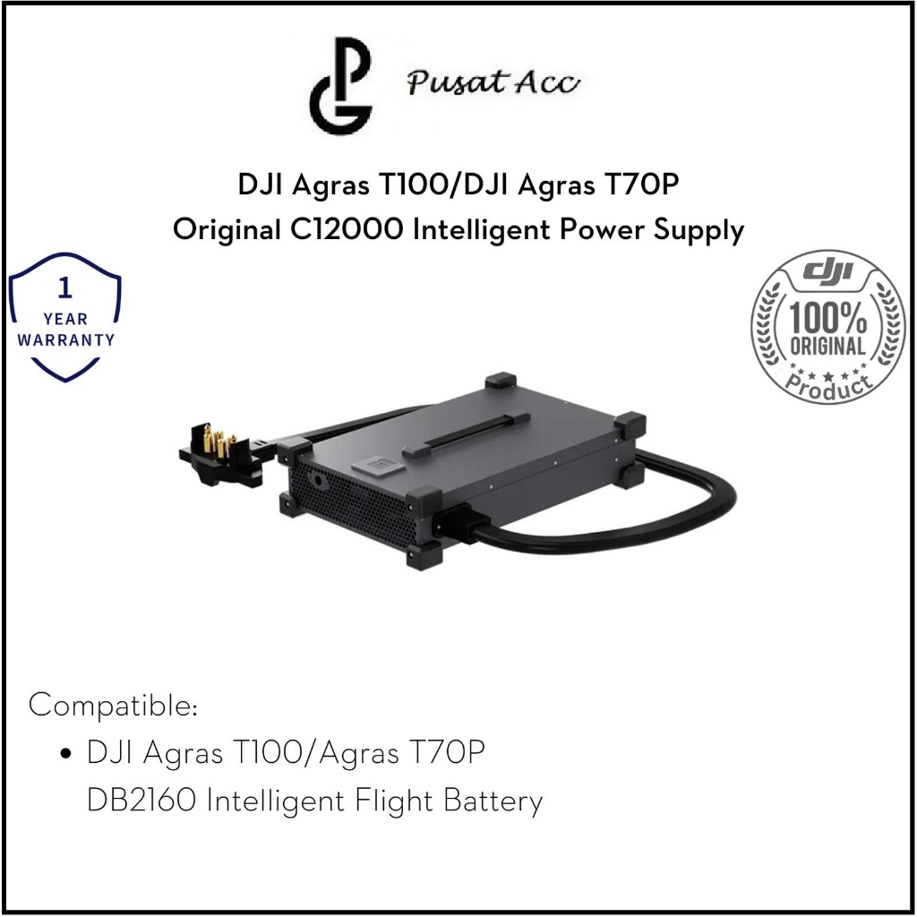 DJI C12000 Intelligent Power Supply Battery Charger Baterai Agras T100 DJI Agras T70P DB2160 Intelli