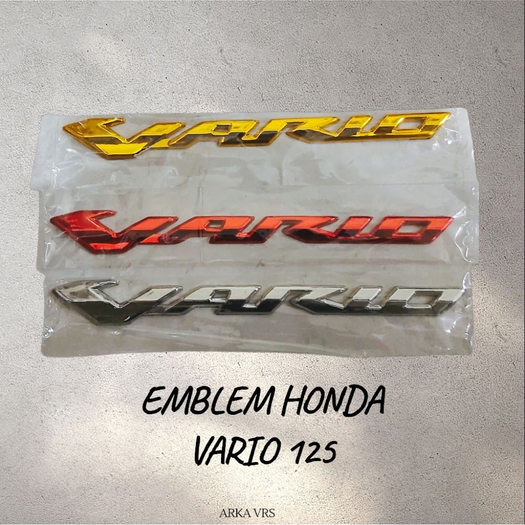 Emble Motor Honda Vario 125 / Emblem Motor Honda Vario 125 Logo Timbul 3D / Emblem Motor Honda Vario