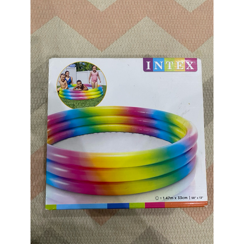 kolam renang tiup bulat 1.47m x 33cm INTEX