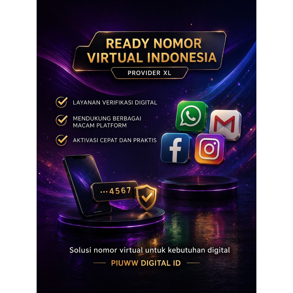 NOMOR VIRTUAL INDONESIA FRESH UNTUK VERIFIKASI APLIKASI | WA FB IG GMAIL DLL