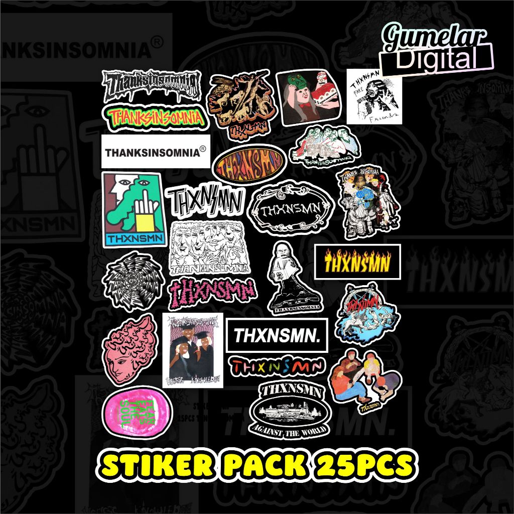 STIKER PACK THANKSINSOMNIA STIKER PACK 25PCS THXNSMN