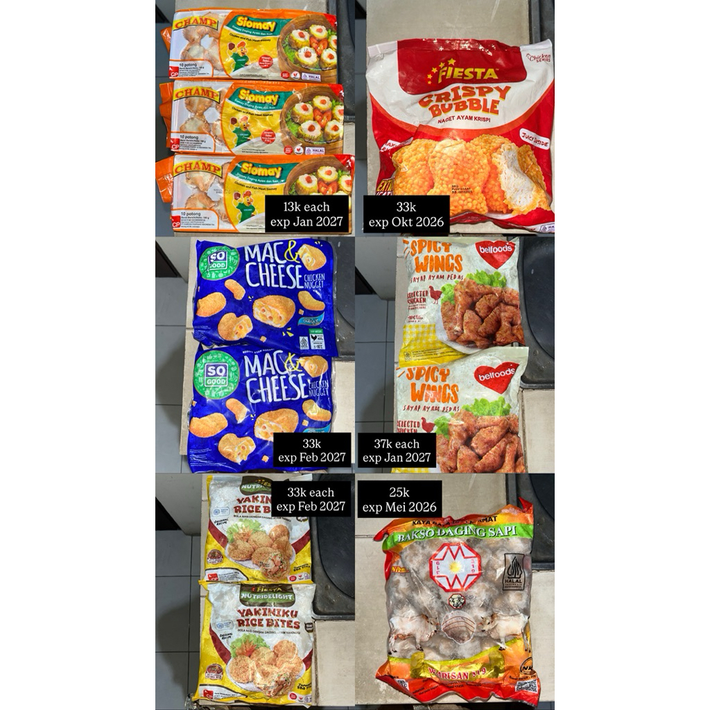 [SALE] frozen food KIMBO FIESTA BELFOODS SO GOOD AYAM NANAS CHAMPS