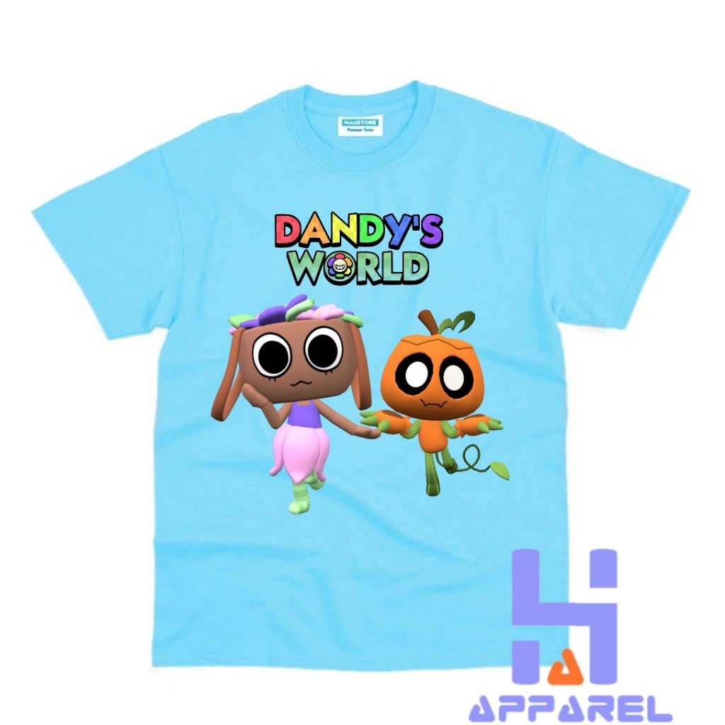BAJU ANAK KAOS ANAK KARAKTER DANDY'S WORLD BASSIE GOURDY