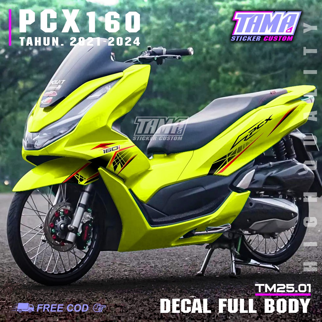 Sticker Decal Full Body Motor Honda Pcx 160 Lama Abs Cbs Tahun 2021 2022 2023 2024 Sticker Full Body