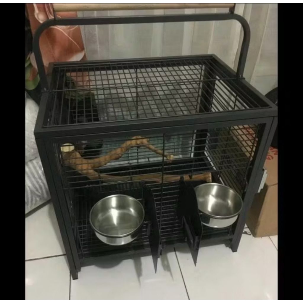 Kandang Besi Parrot Cage Burung Kakaktua Nuri Afgrey Sun Conure Falk