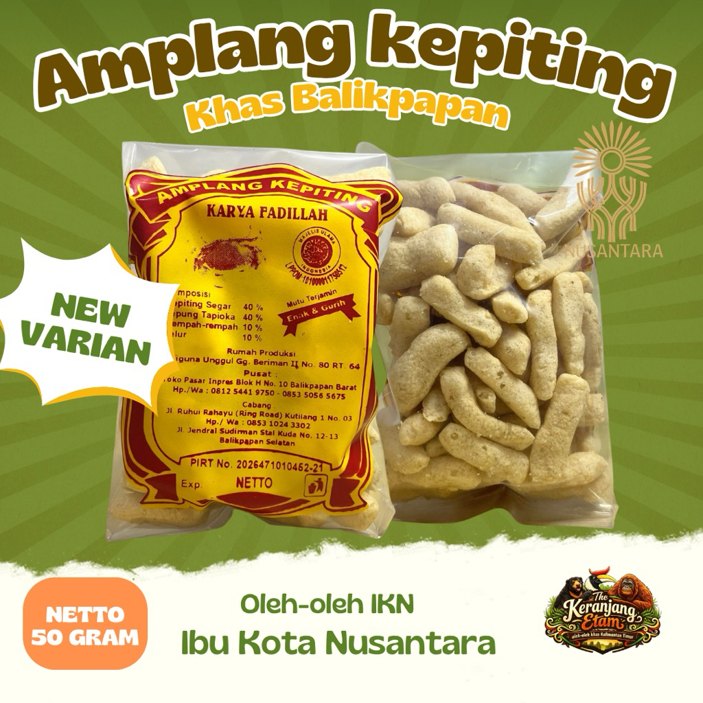 Amplang Kepiting Khas Balikpapan Asli – Gurih Renyah Oleh-Oleh Kalimantan