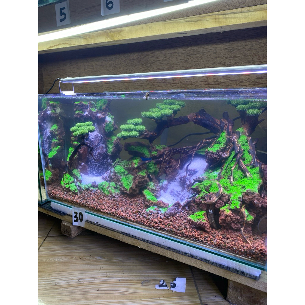aquascape waterpall/air terjun pasir fullset size 60x30x30 cm siap pandang tinggal isi air aja