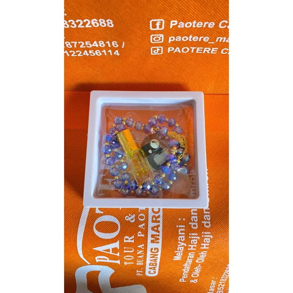 SET TASBIH MUTIARA,TASBIH DIGITAL,PARFUM PREMIUM BOX