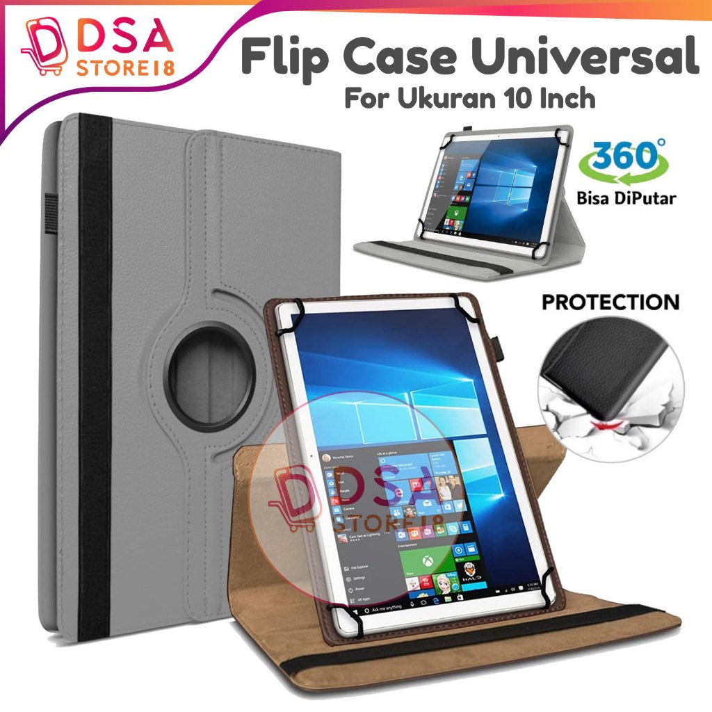 Advan Tab A10  10.1 Inch Case Rotary Leather Flip Cover Book Standing Sarung Casing Tablet Universal