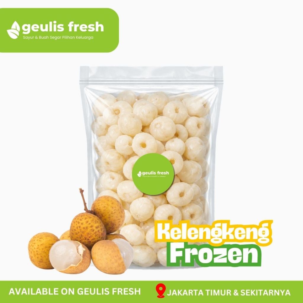 Kelengkeng / Lengkeng Bangkok Frozen 500gr | Buah Beku Segar Jakarta Timur Geulis Fresh