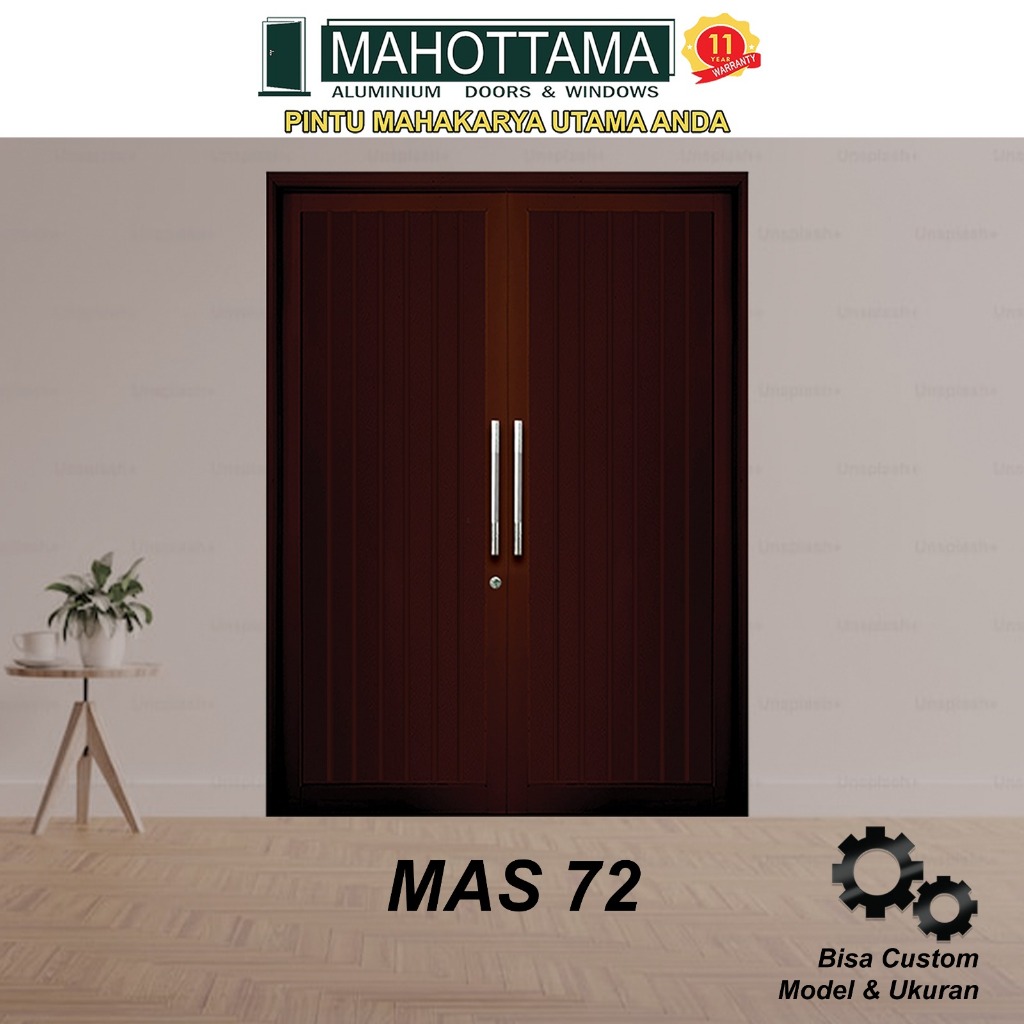 MAHOTTAMA MAS71 - Pintu Aluminium Rumah Utama Minimalis 174 x 215