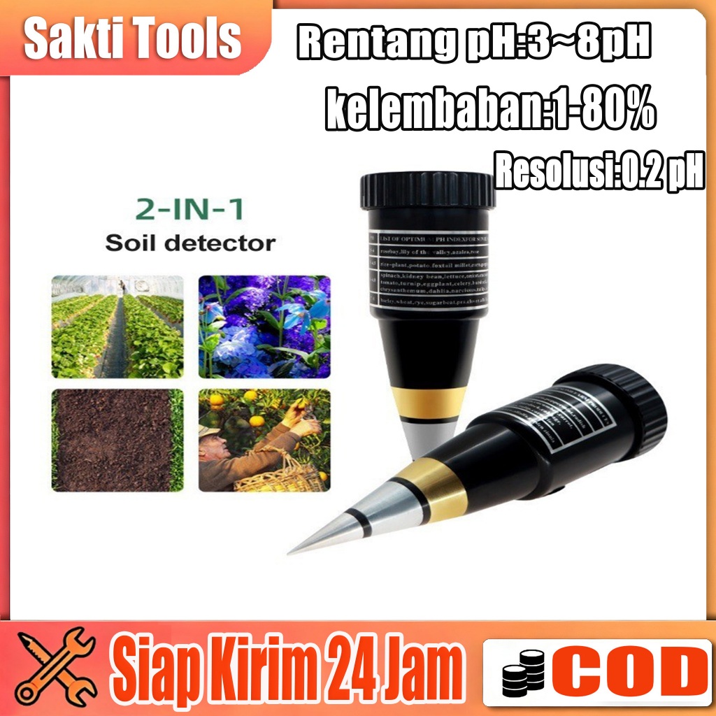 {COD}Alat Penggukur Tanah 2 in 1 Pen Type PH Meter Soil Analyzer Tester Meter Alat Ukur PH Tanah Mud