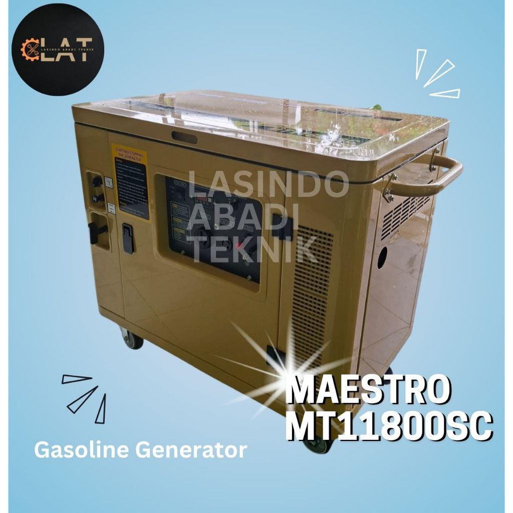 Generator MAESTRO MT11800SC 9000 WATT Genset Silent BENSIN MT 11800 SC 9000 WATT