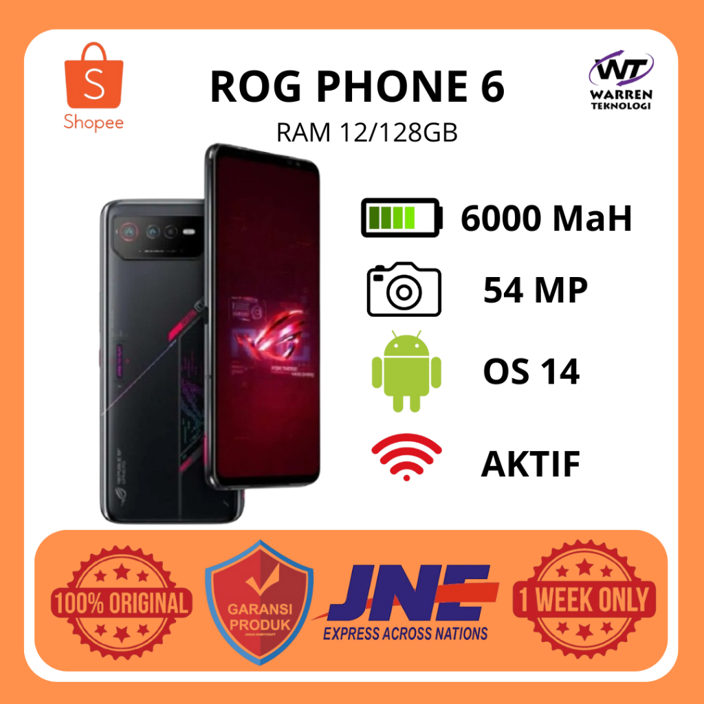 asus rog 6 series ram 12/256gb ram 12/512gb second ori