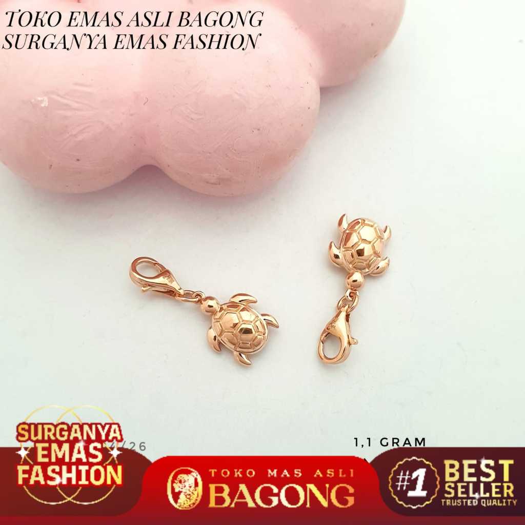 LIONTIN FASHION KURA-KURA ROSEGOLD 17K/750 - ASLI BAGONG GOLD BAGONG EMAS