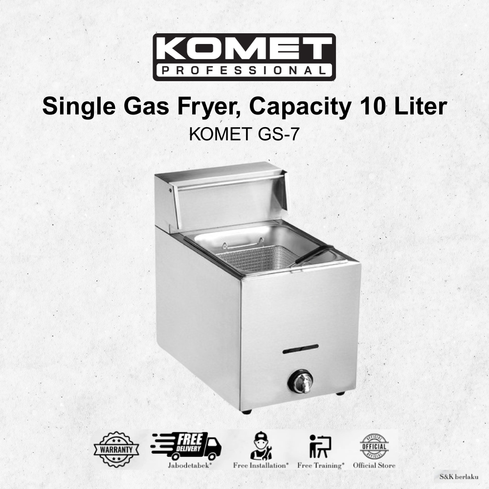 KOMET GS-7 Gas Deep Fryer Penggorengan Gas 10 liter
