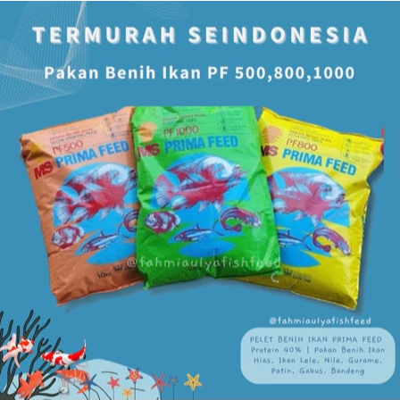 265 PELET BENIH IKAN MS PF1000, PF800, PF500, FENGLI 0 & 1 (PAKET 2KG)
