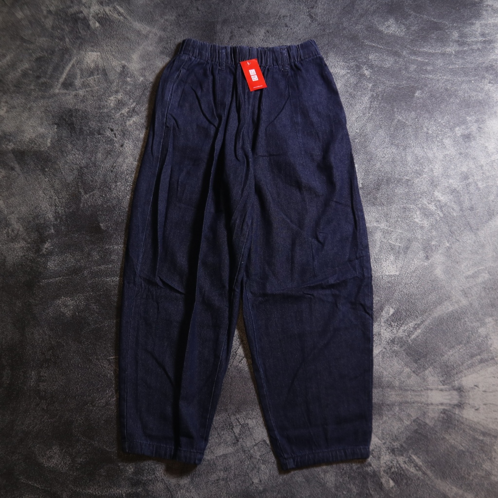 CELANA PANJANG GU BY UNIQLO BAGGY BALLOON JEANS DENIM PANTS CJ93 SIZE S-M 27 28 29 30 31 32