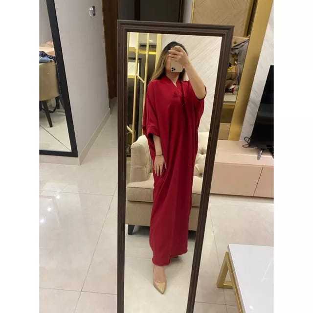 Dress kaftan satin maxmara premium || abaya lebaran termurah kekinian || gamis kaftan jumbo