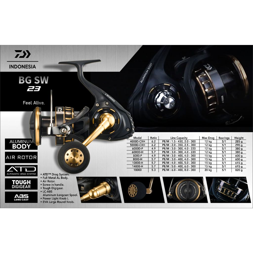 BEST SELLER REEL SPINING DAIWA BG SW