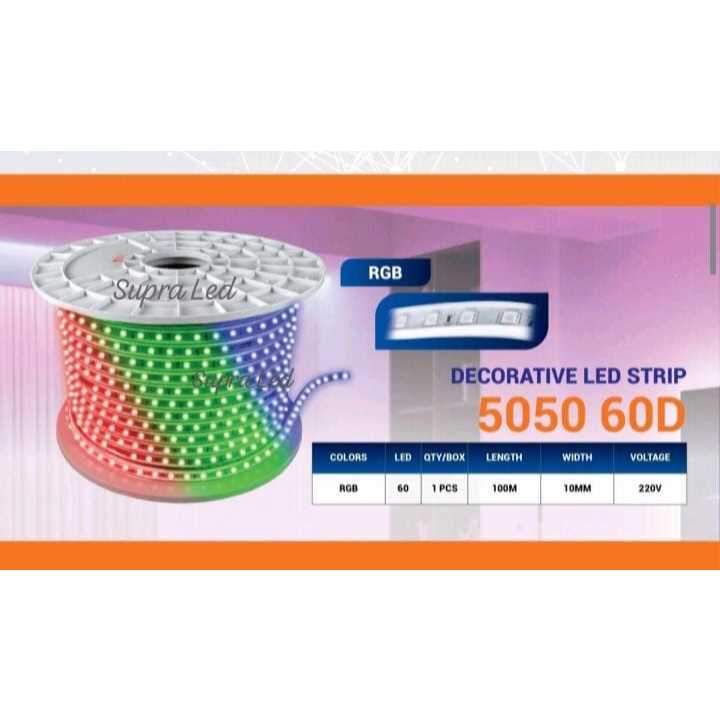 Led Strip RGB 5050/60LED 100Meter cut 1Meter 220V